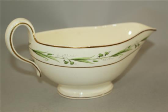 A Wedgwood creamware forty seven piece part dinner service, early 19th century, 39.5cm, some damage